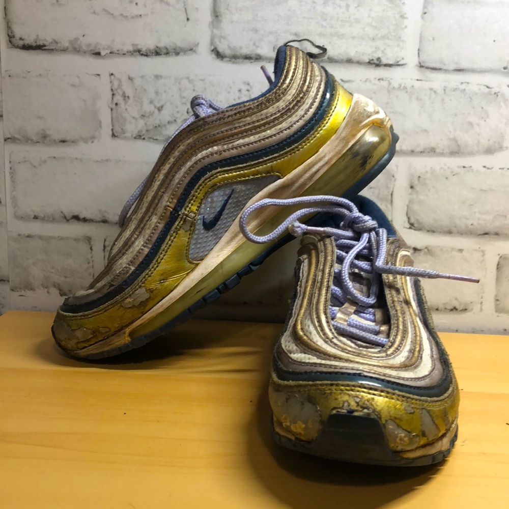 Nike Air Max 97 Gold and Blue